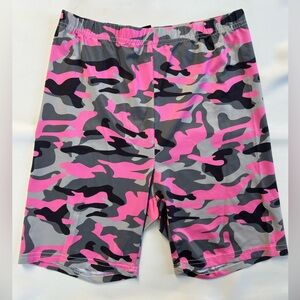 SHEIN 2 Pink and Gray Camouflage Shorts